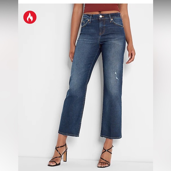 !NWT! Express ‘90s ankle boot mid rise dark wash jeans - Picture 4 of 7